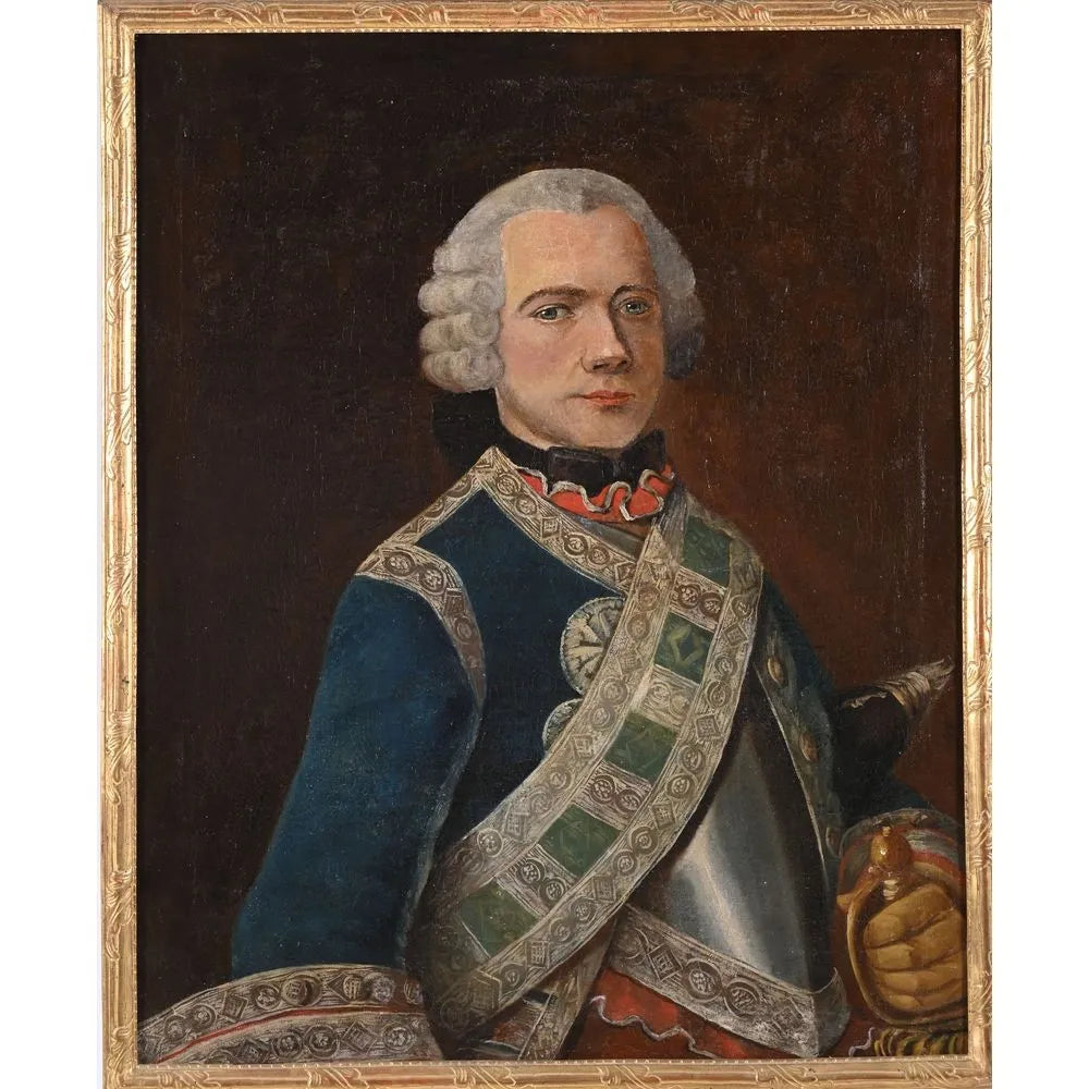 ÉCOLE FRANCAISE début XVIIIè. « Portrait d’officier des Gardes du Corps du Roi ».