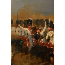 Load image into Gallery viewer, Hippolyte LECOMTE. « Scène de bataille de l’Empire représentant la cavalerie autrichienne contre l’infanterie française »
