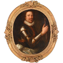 Load image into Gallery viewer, ECOLE FRANÇAISE fin XVIIè début XVIIIè. «Portrait de Guillaume d’Orange représenté en armure».
