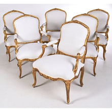 Load image into Gallery viewer, Gourdin suite de 6 jolis fauteuils d&#39;époque Louis XV
