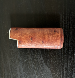 Etui à briquet en cuir d'autruche XXᵉ